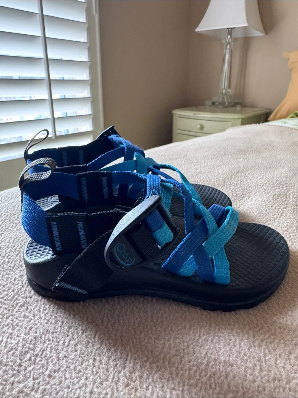 Like New Chaco Kids ZX/1 Classic Sandals Blue Turquoise Big Kids Size 2